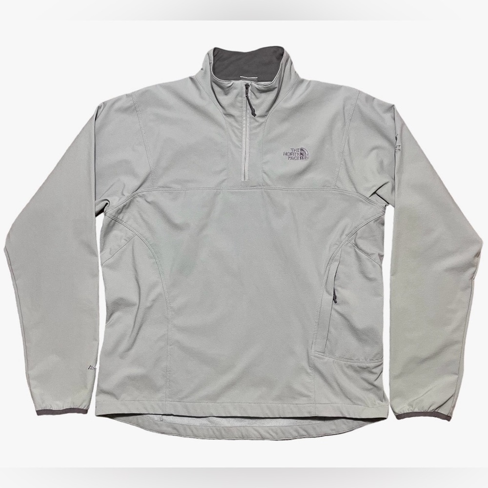 The North Face Wm’s Apex Flight Series Pullover Quarter Zip Jacket In Gray Sz L